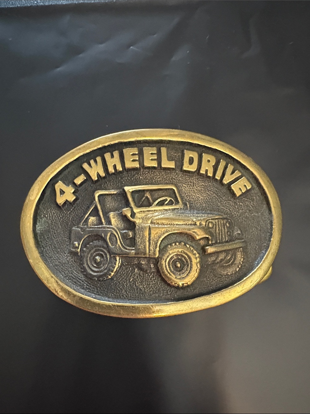 Vintage BTS 4-Wheel Drive Oval Belt Buckle